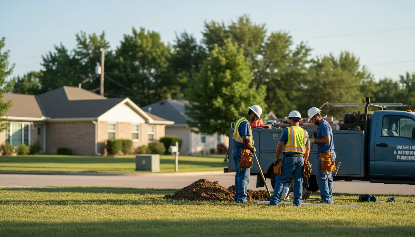 Residential water line and bathroom plumbing service in Aulander, NC